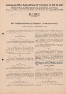 Achte Durchführung zum Luftschutzgesetz (Verdunklungsverordnung) z 23.03.1939