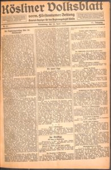 Kösliner Volksblatt [1919-04] Nr. 85