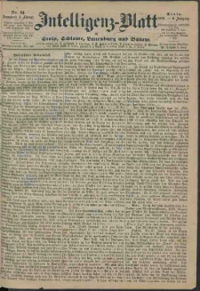 Intelligenz-Blatt f&uuml;r Stolp, Schlawe, Lauenburg und B&uuml;tow Nr. 11.