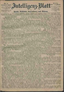 Intelligenz-Blatt f&uuml;r Stolp, Schlawe, Lauenburg und B&uuml;tow Nr. 5.