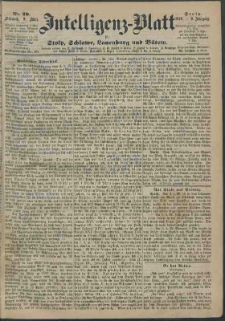 Intelligenz-Blatt f&uuml;r Stolp, Schlawe, Lauenburg und B&uuml;tow Nr. 20.