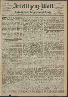 Intelligenz-Blatt f&uuml;r Stolp, Schlawe, Lauenburg und B&uuml;tow Nr. 24.