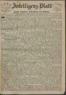 Intelligenz-Blatt f&uuml;r Stolp, Schlawe, Lauenburg und B&uuml;tow Nr. 25.