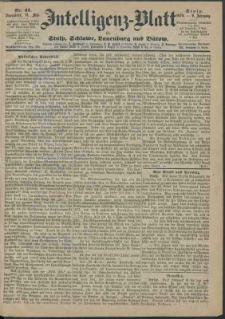 Intelligenz-Blatt f&uuml;r Stolp, Schlawe, Lauenburg und B&uuml;tow Nr. 41.