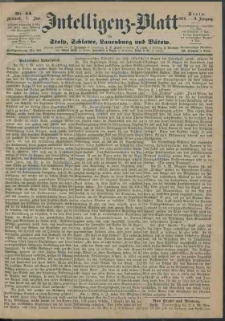 Intelligenz-Blatt f&uuml;r Stolp, Schlawe, Lauenburg und B&uuml;tow Nr. 44.