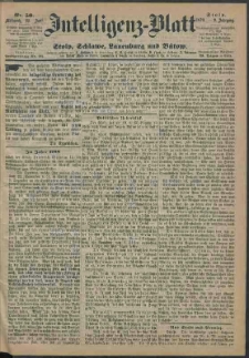 Intelligenz-Blatt f&uuml;r Stolp, Schlawe, Lauenburg und B&uuml;tow Nr. 50.