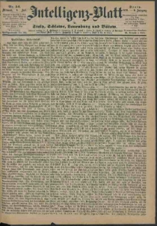 Intelligenz-Blatt f&uuml;r Stolp, Schlawe, Lauenburg und B&uuml;tow Nr. 54.