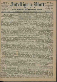 Intelligenz-Blatt f&uuml;r Stolp, Schlawe, Lauenburg und B&uuml;tow Nr. 55.