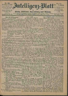 Intelligenz-Blatt f&uuml;r Stolp, Schlawe, Lauenburg und B&uuml;tow Nr. 65.