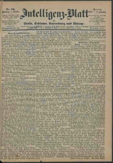 Intelligenz-Blatt f&uuml;r Stolp, Schlawe, Lauenburg und B&uuml;tow Nr. 80.