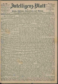 Intelligenz-Blatt f&uuml;r Stolp, Schlawe, Lauenburg und B&uuml;tow Nr. 90.