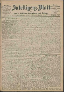 Intelligenz-Blatt f&uuml;r Stolp, Schlawe, Lauenburg und B&uuml;tow Nr. 92.