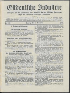 Ostdeutsche Industrie : Organ des Verbandes Ostdeutscher Industrieller / [Red. W. John]. Nr. 21.