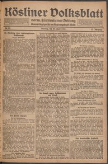 Kösliner Volksblatt [1919-04] Nr. 99