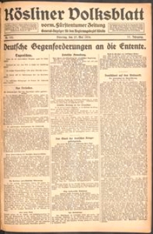 Kösliner Volksblatt [1919-05] Nr. 122