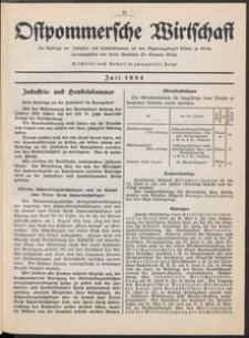 Ostpommersche Wirtschaft, Juli 1934, [Nummer 4]