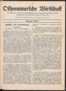 Ostpommersche Wirtschaft, August 1935, [Nummer 4]