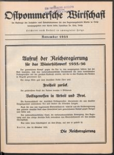 Ostpommersche Wirtschaft, November 1935, [Nummer 6]