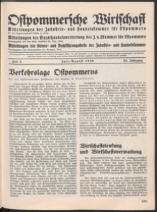 Ostpommersche Wirtschaft, Juli/August 1936, Heft 5
