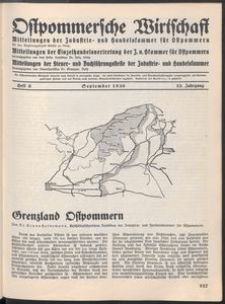 Ostpommersche Wirtschaft, September 1936, Heft 6