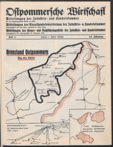 Ostpommersche Wirtschaft, Juni/Juli 1937, Heft 4