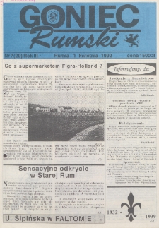 Goniec Rumski, 1992, nr 7