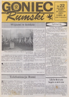 Goniec Rumski, 1992, nr 22