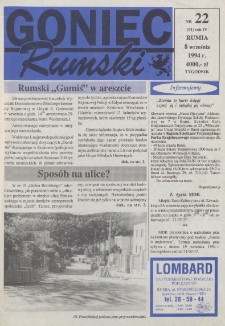 Goniec Rumski, 1994, nr 22