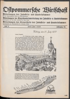 Ostpommersche Wirtschaft, Juni/Juli 1939, Heft 6