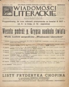 Wiadomości literackie-tygodnik, 1937