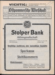 Ostpommersche Wirtschaft, November 1929, Nummer 5