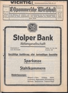 Ostpommersche Wirtschaft, Juni 1930, Nummer 3