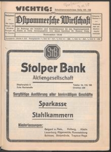Ostpommersche Wirtschaft, November 1930, Nummer 6