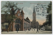 Bromberg. Markhalle und neue Evangel. Pfarrkirche