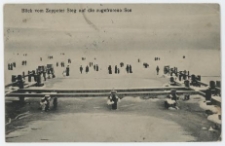 Blick vom Zoppoter Steg auf die zugefrorene See