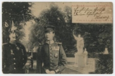 Kaiser und Kronprinz in der Sieges-Allee