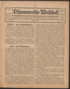 Ostpommersche Wirtschaft, Mai 1924, Nummer 3