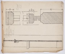 Sketchbook with drawings of architectural elements and furnishings of the Cure House in Sopot and Oliwa Cathedral