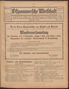 Ostpommersche Wirtschaft, Oktober 1924, Nummer 7