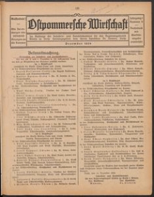 Ostpommersche Wirtschaft, Dezember 1924, Nummer 9