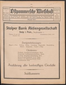 Ostpommersche Wirtschaft, August 1925, Nummer 6