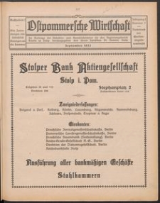 Ostpommersche Wirtschaft, September 1925, Nummer 7