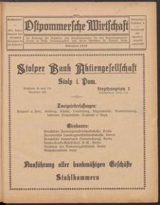 Ostpommersche Wirtschaft, Oktober 1926, Nummer 4