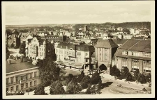 Panorama Stolp. New Gate, Reinhardt's restaurant, Am Bahnthor, bank on the market square