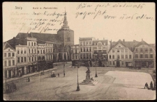 Market Square and St. Mary's Church in Stolp