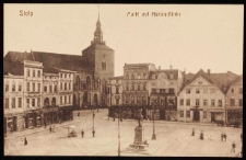 Market Square and St. Mary's Church in Stolp
