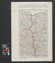 Map of the state border between Poland and Germany