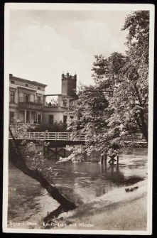 Kładka i kości&oacute;ł św. Mikołaja w Stolpie