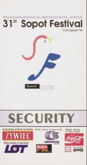 Identyfikator festiwalowy 31st Sopot Festival SECURITY
