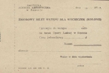 Blanket: Collective ticket for tours